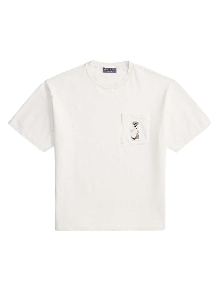 Men's Polo Bear Cotton T-Shirt - Deckwash White - Size XXL