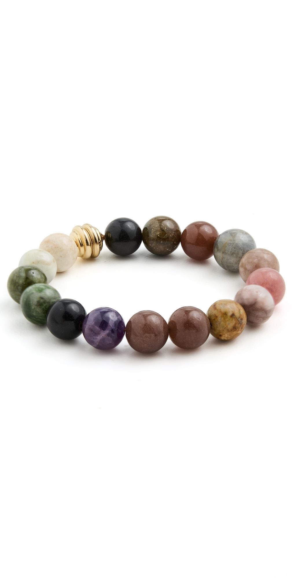 SHASHI Joe Smooth Gemstone Bracelet Rainbow One Size