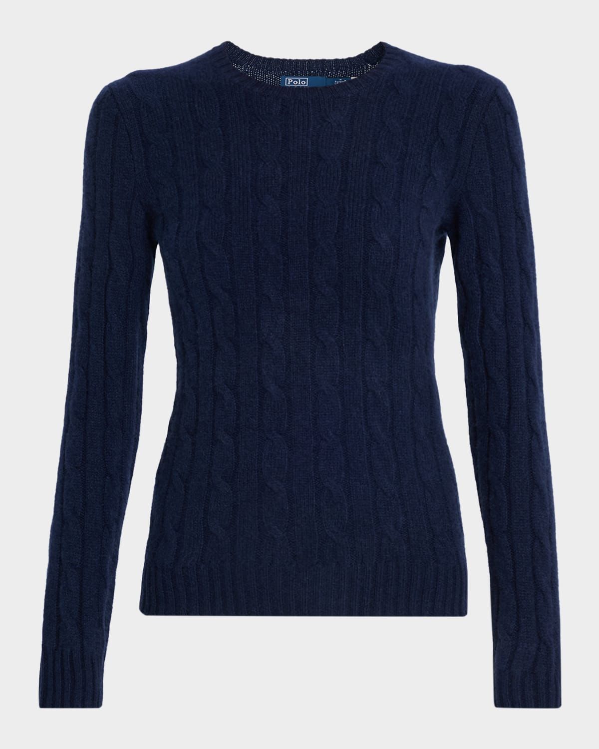 Crewneck Cable-Knit Cashmere Sweater