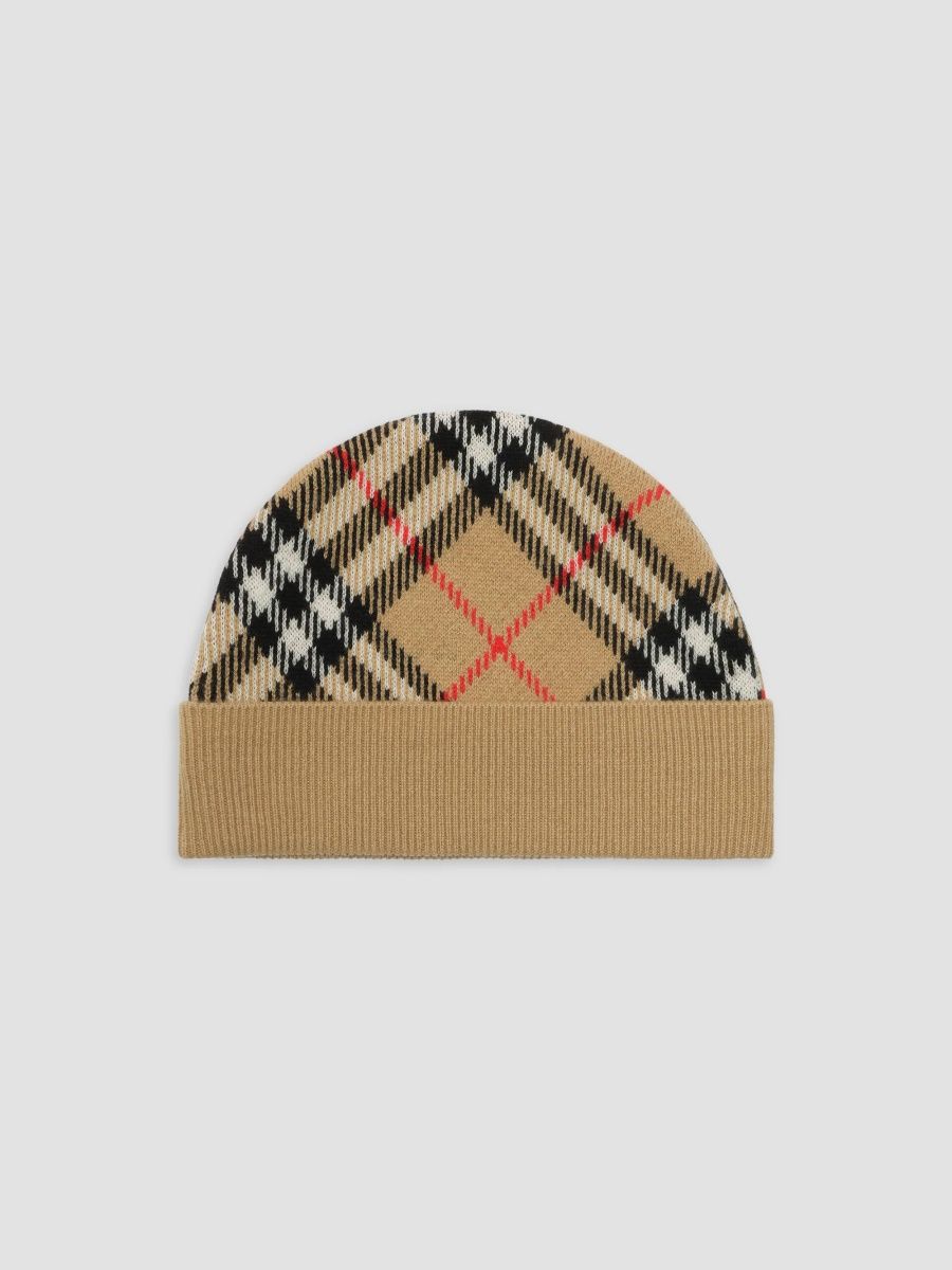 Burberry Girl's Little Girl's & Girl's Wool-Cashmere Check Beanie - Archive Beige - Size 8