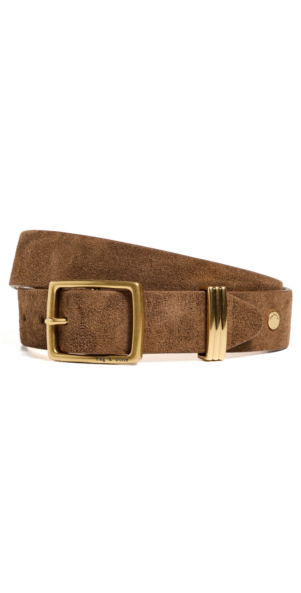 rag & bone X Boyfriend Belt 2.0 Chestnut Suede M