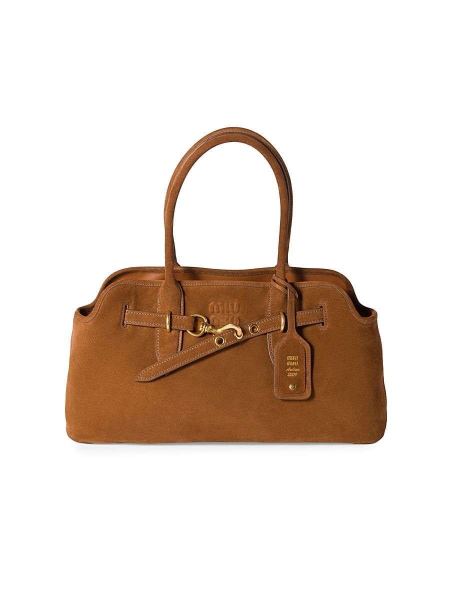 Women's Aventure Suede Shoulder Bag - Brown