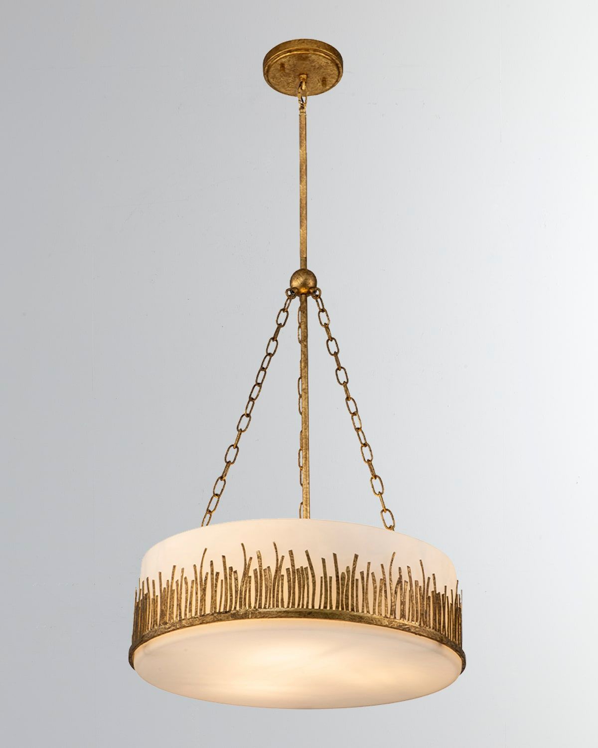 Sawgrass Large Pendant Light, Gold Leaf