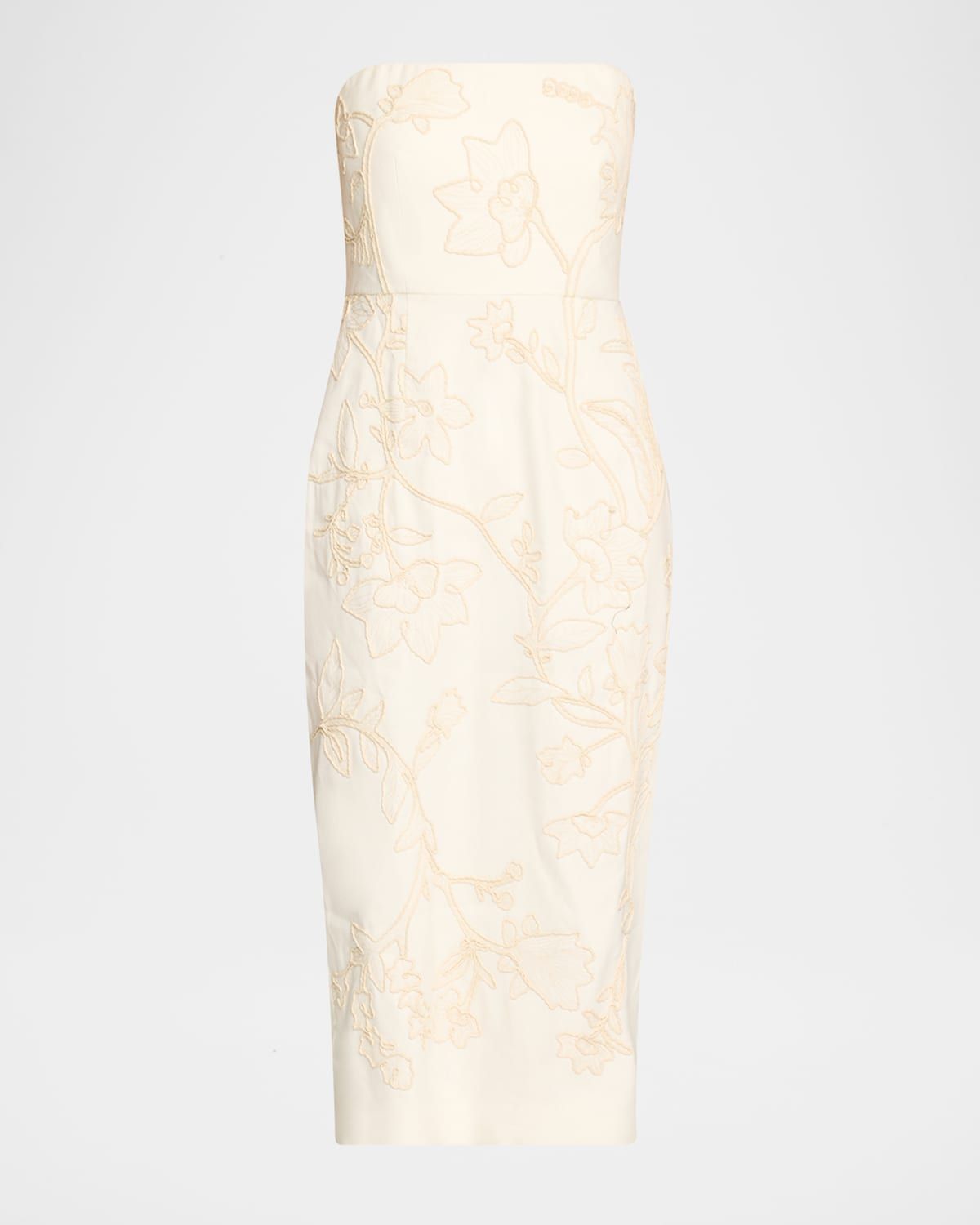 Netia Strapless Embroidered Dress