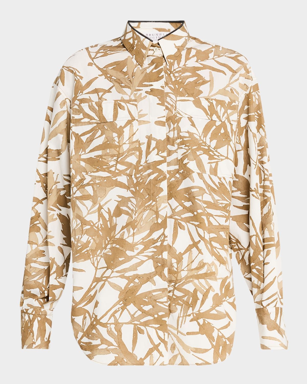 Monili Collar Herbarium Poplin Button-Down Shirt