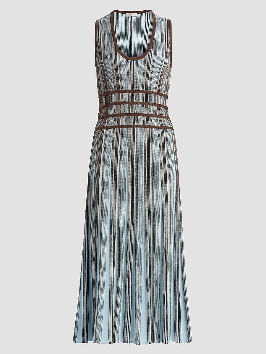 Women's Arlette Knitted Midi Dress - Sepia Combo - Size XL