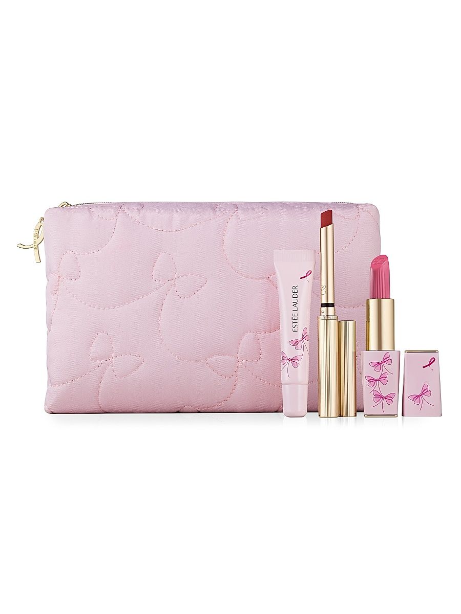 Women's Pink Ribbon Bouquet Of Strength Lipstick & Lip Gloss Collection