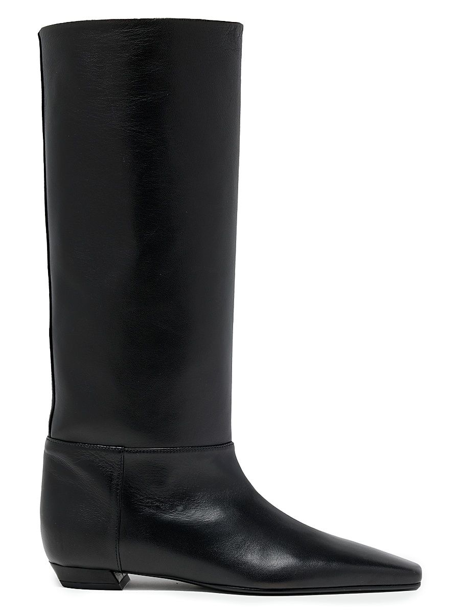 Women's Trap 25MM Leather Boots - Black - Size 10
