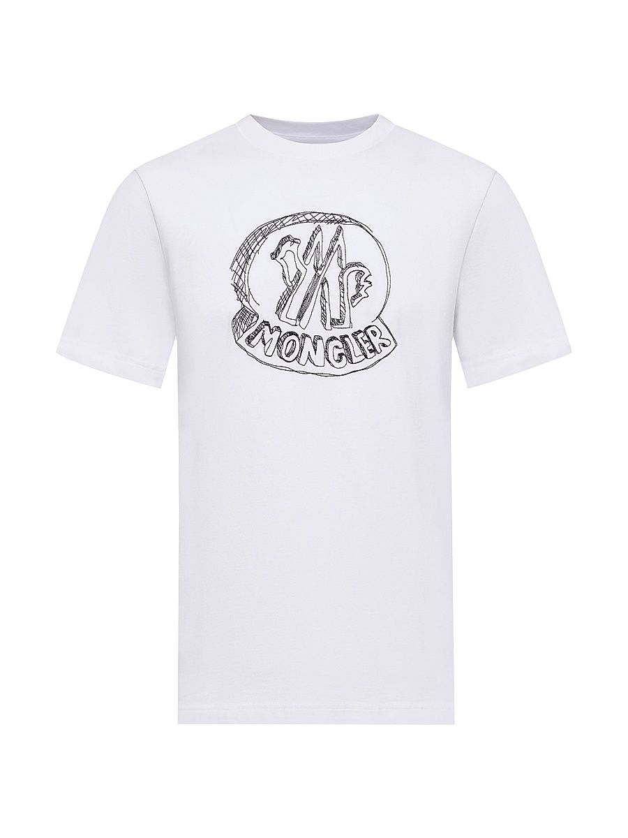 Men's Crewneck T-Shirt in Cotton - White - Size XXL