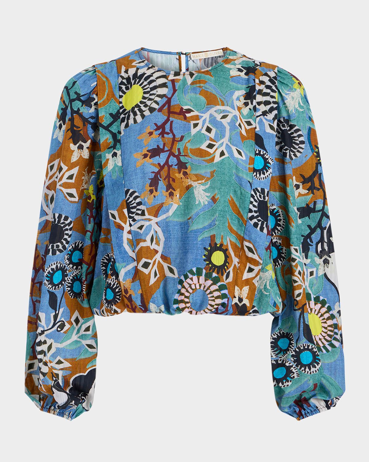 Hallie Floral-Print Blouson Top