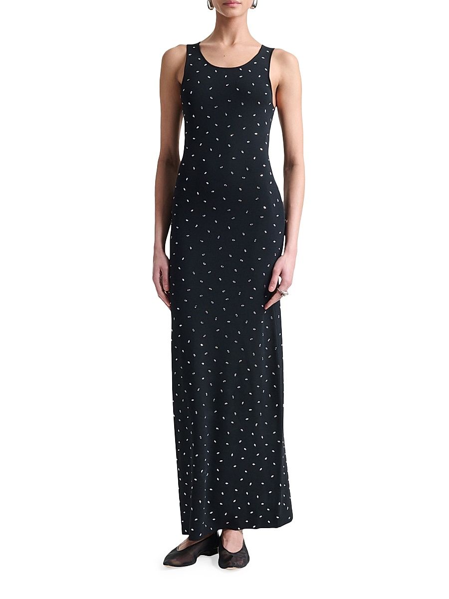 Women's Geordie Printed Maxi Dress - Black - Size Large