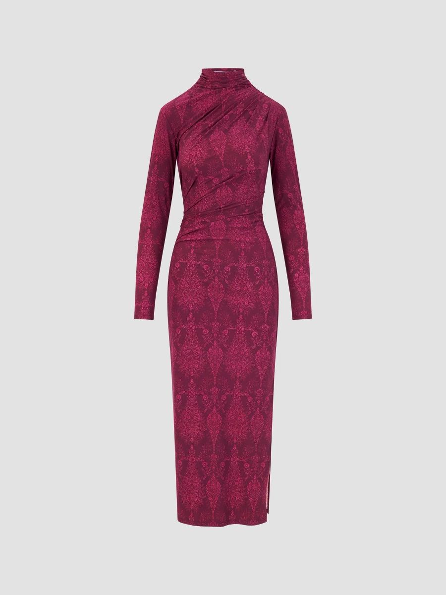Hill House Home Women's The Rizzo Dress - Plum Damask - Size XL