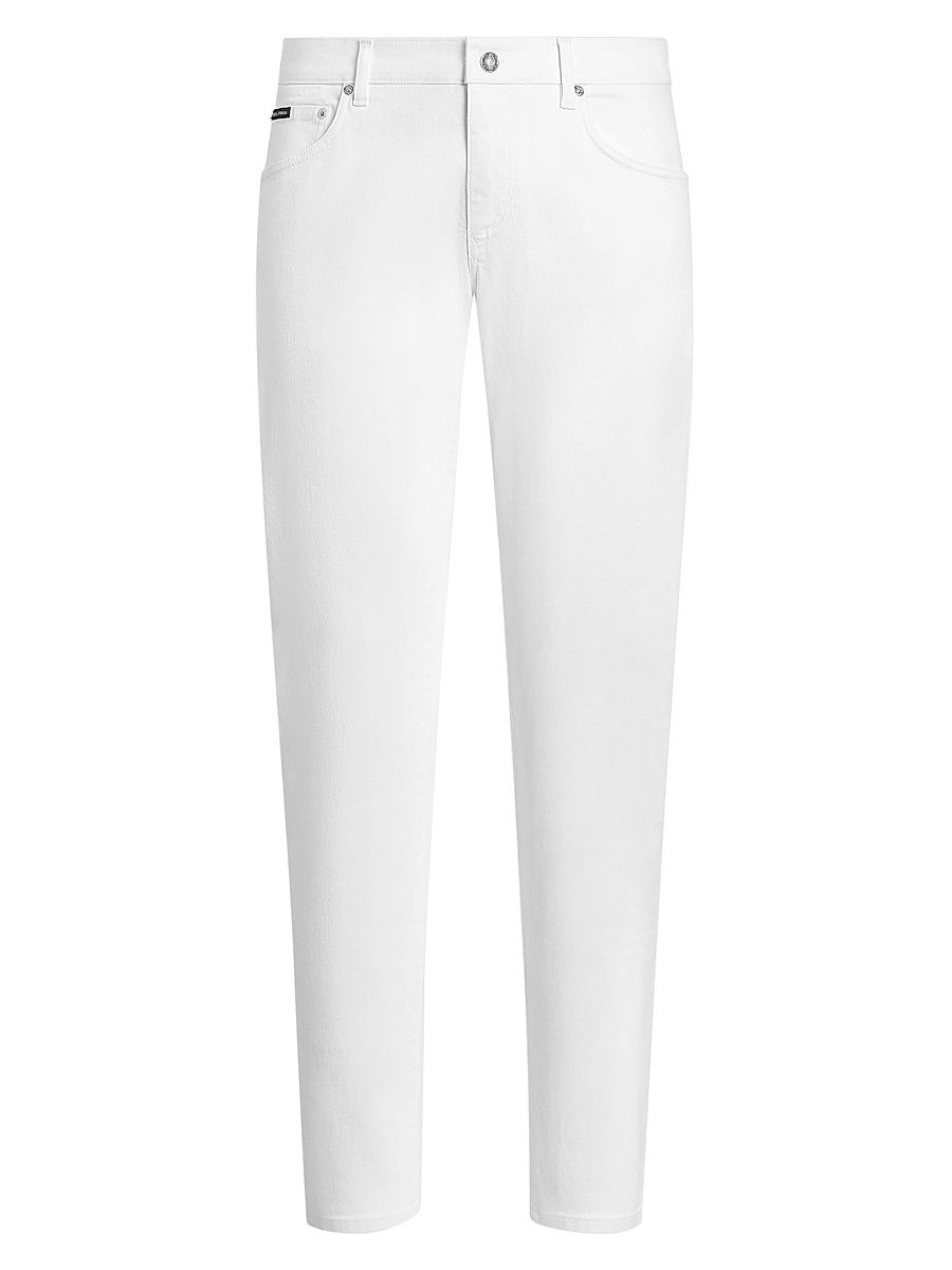 Men's Logo Patch Tapered Skinny Jeans - Variante Abbinata - Size 38
