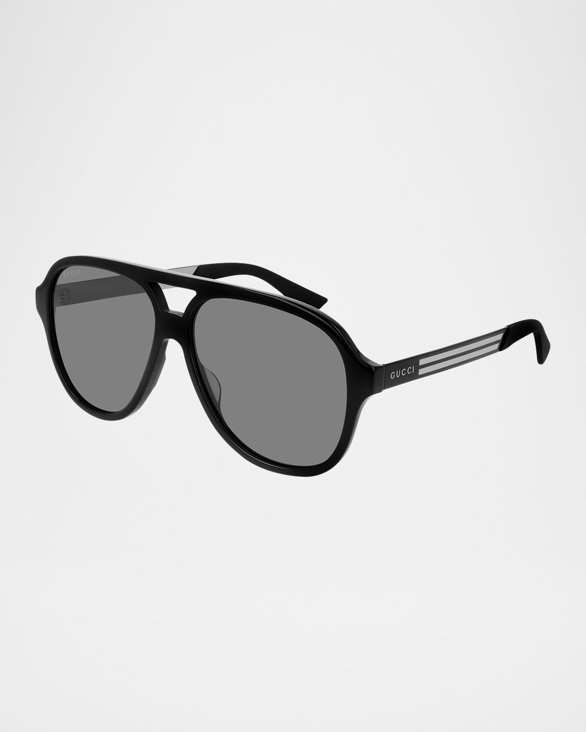 Men & apos;s Aviator Logo Sunglasses