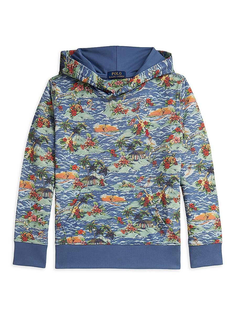 Little Boy's & Boy's Printed Cotton-Blend Hoodie - Surf Club - Size 18
