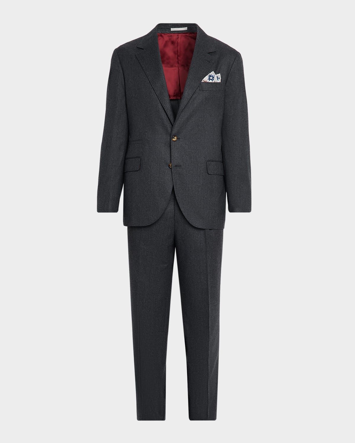 Men & apos;s Wool Flannel Two-Piece Suit