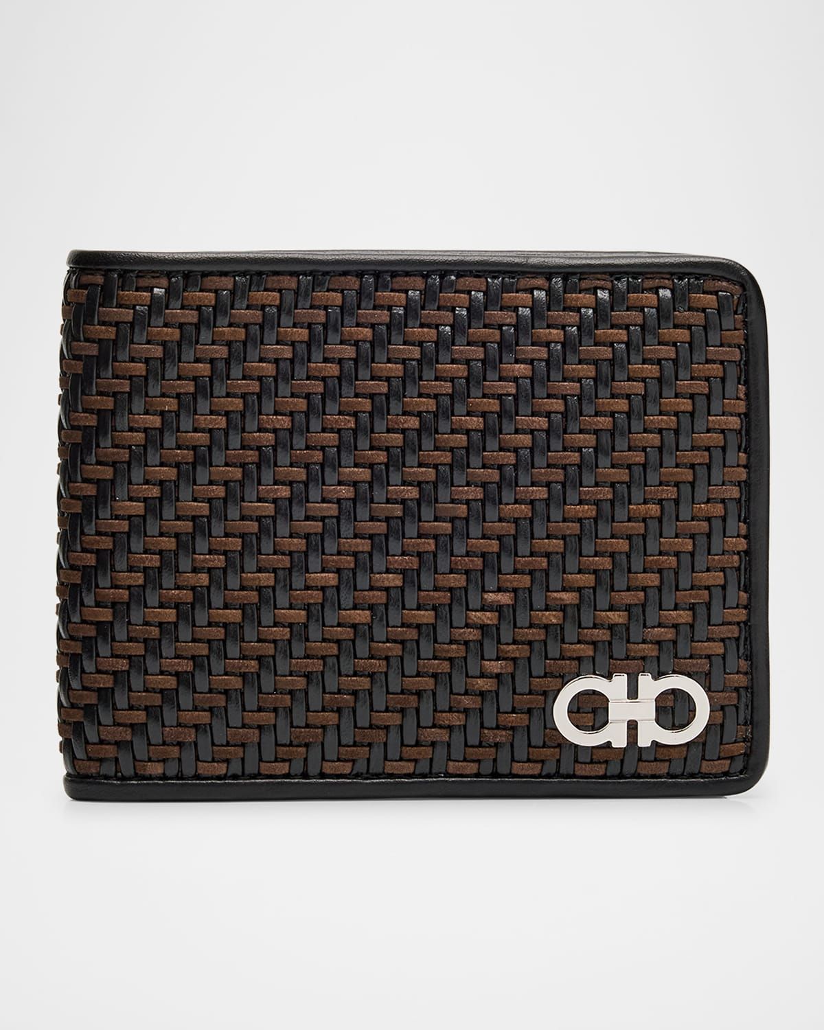 Men & apos;s Gancio Leather and Suede Woven Bifold Wallet