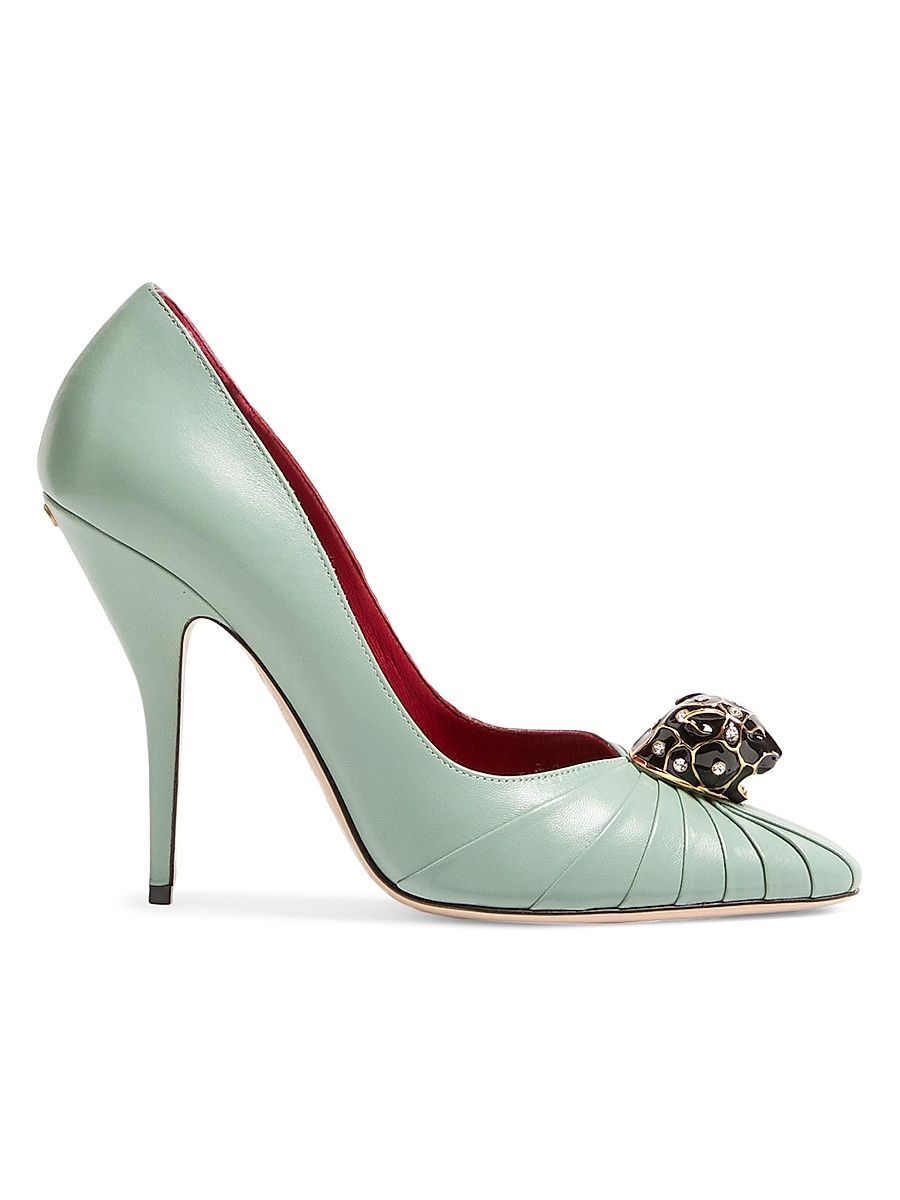 Women's Panthea Goatskin 105MM Pumps - Morning Dew - Size 11