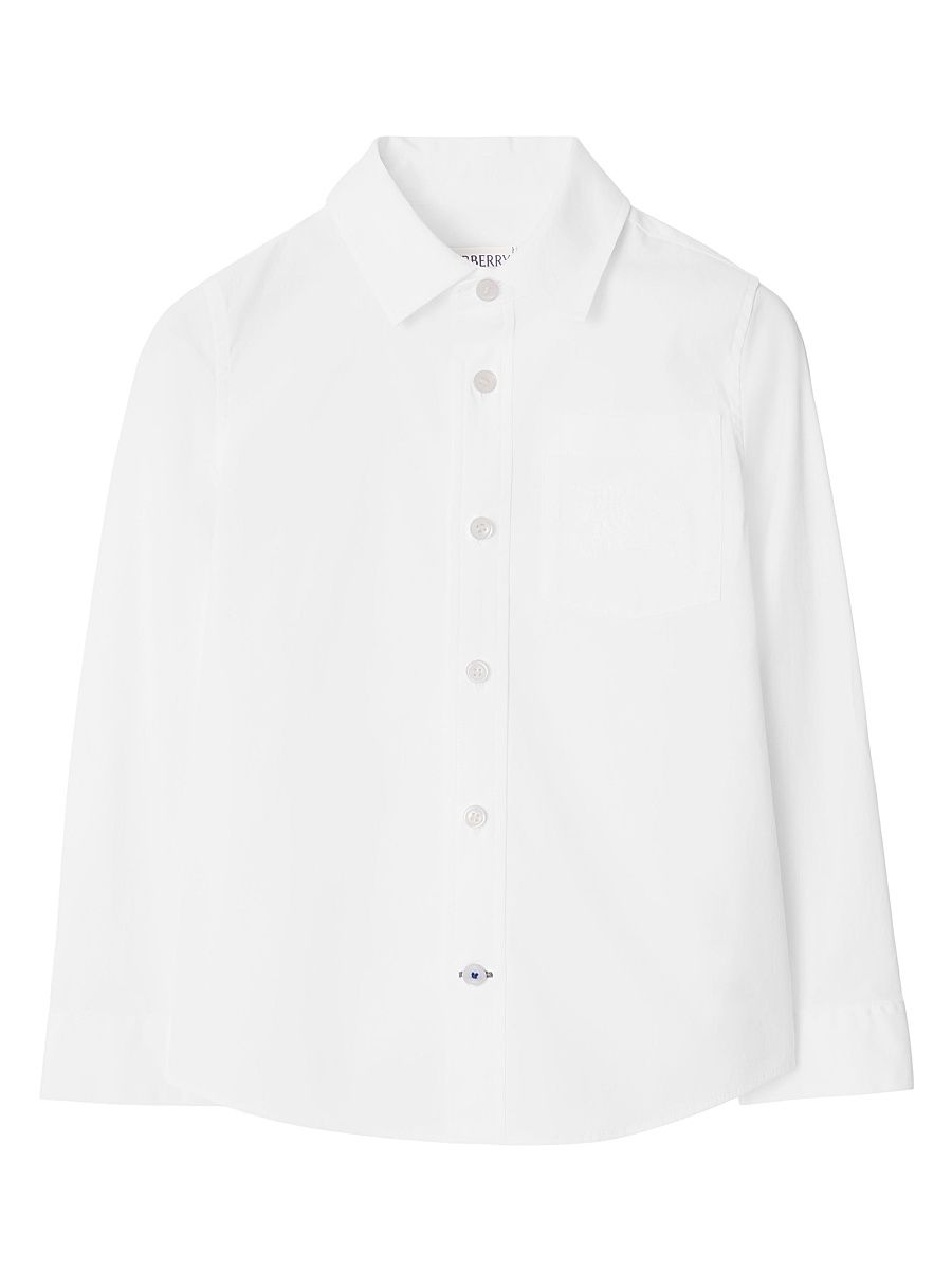 Little Boy's & Boy's Cotton Button-Up Shirt - White - Size 8