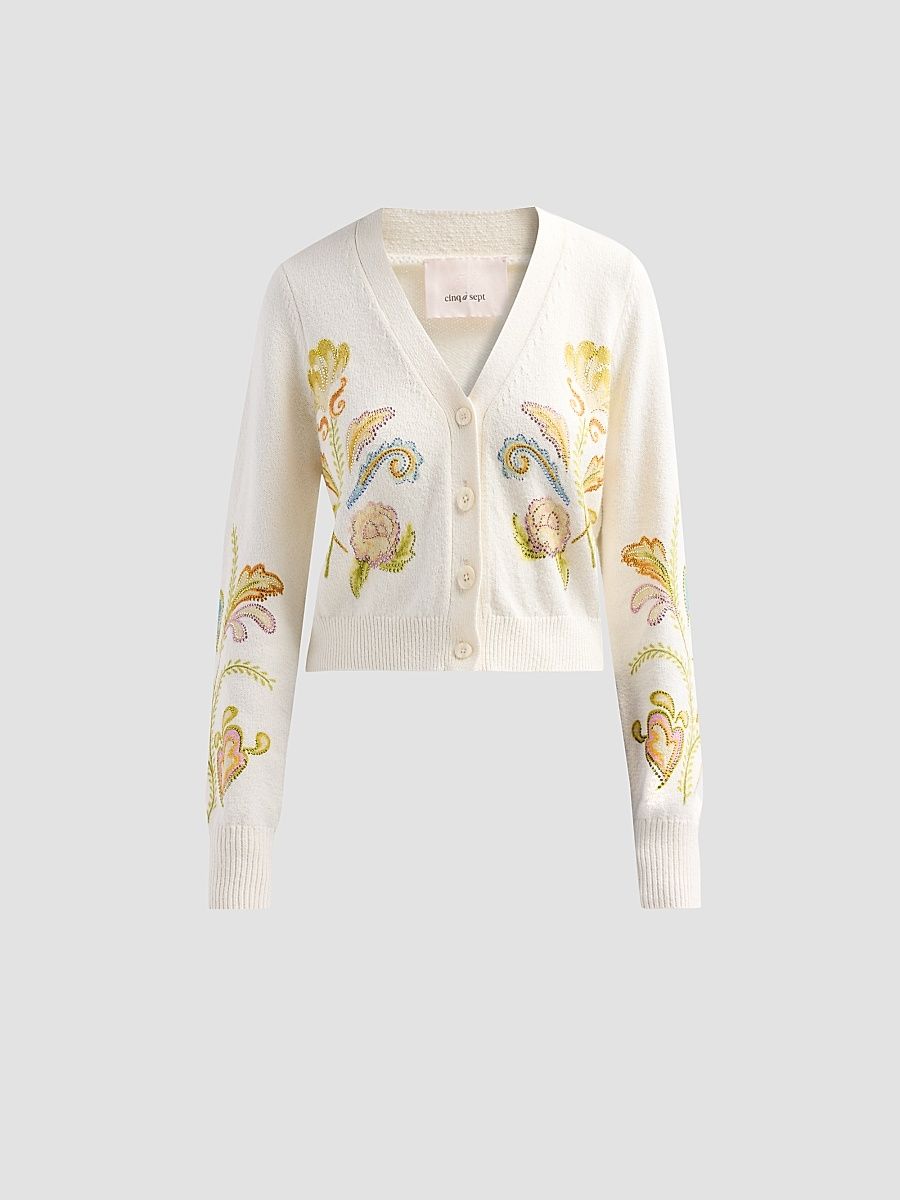 Women's Nikko Cotton Heirloom Cardigan - Starch - Size XL