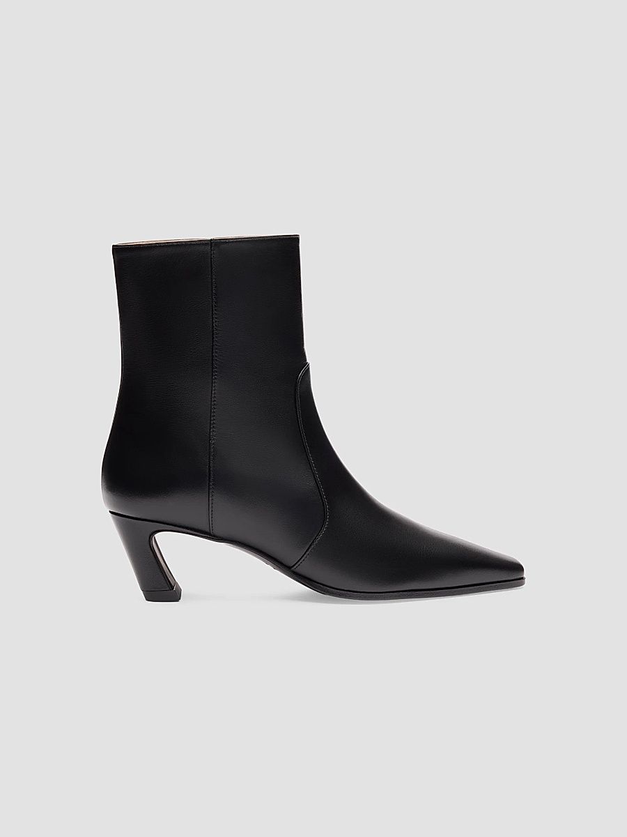 Women's Stassi 50MM Leather Ankle Boots - Black - Size 12