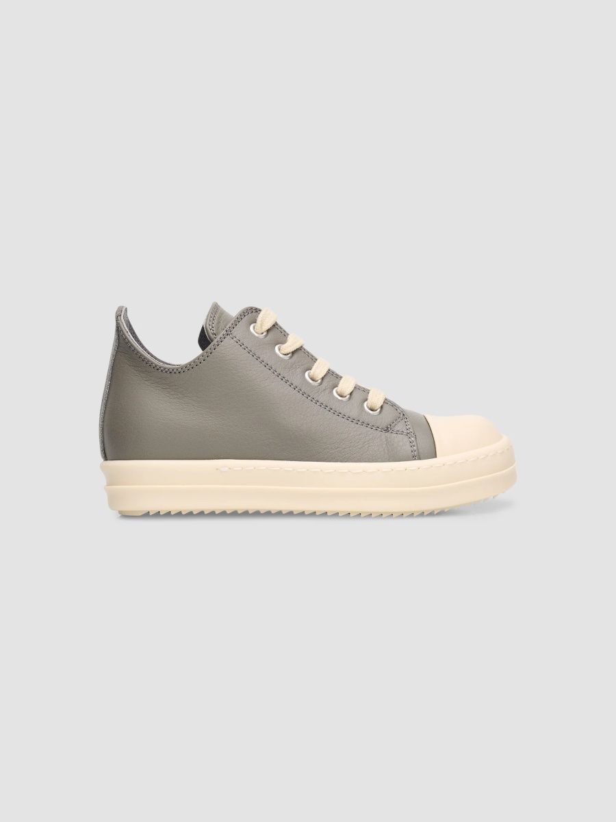 Rick Owens Unisex Little Kid's & Kid's Leather Low-Top Sneakers - Steel - Size 10 (Toddler)