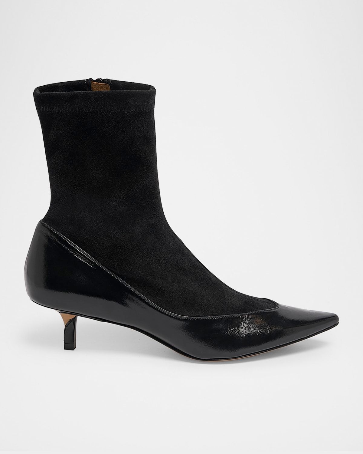 Les Bottines Tourni Leather-Suede Pumps