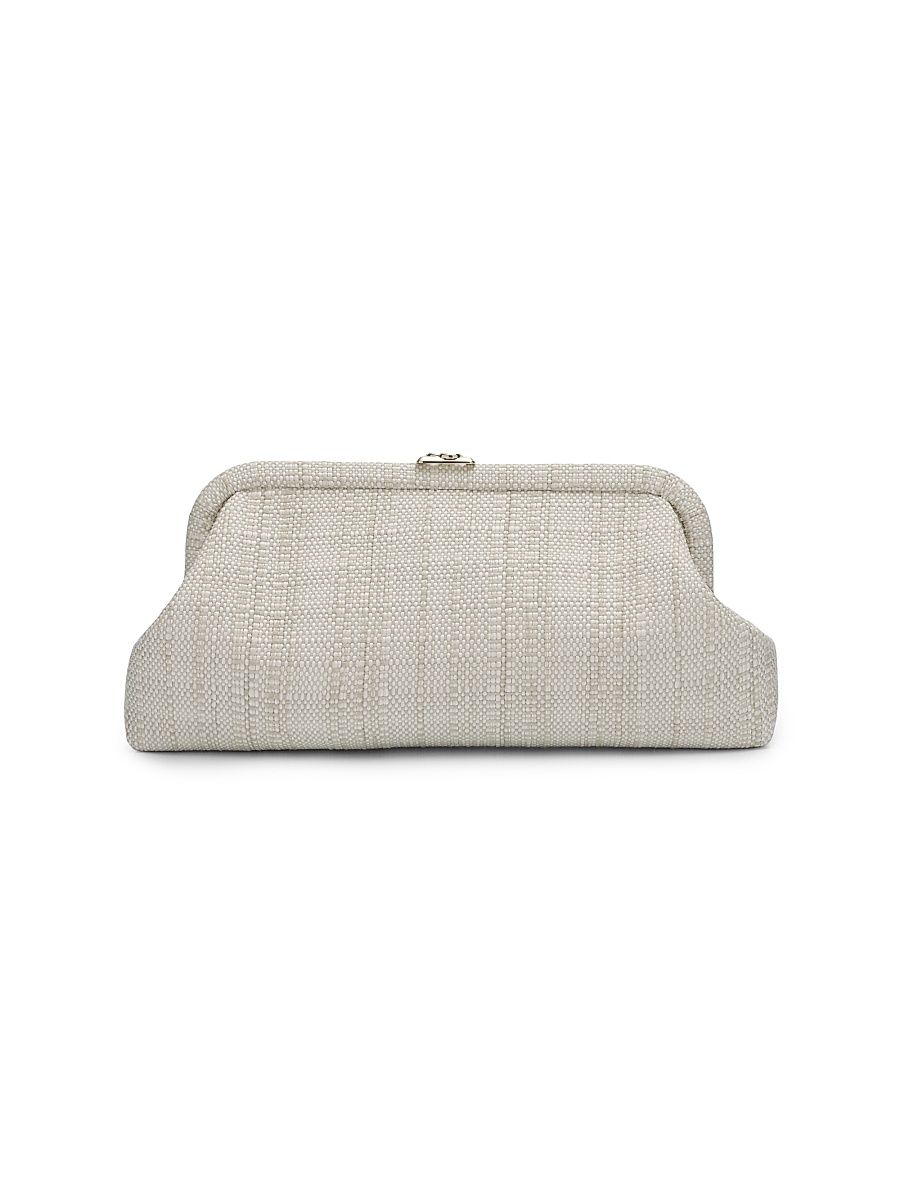 Women's Skylar Raffia Clutch - Natural Light Gold