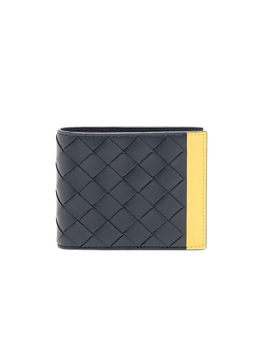 Men's Intrecciato Leather & Hardware Bifold Wallet - Midnight Taxi
