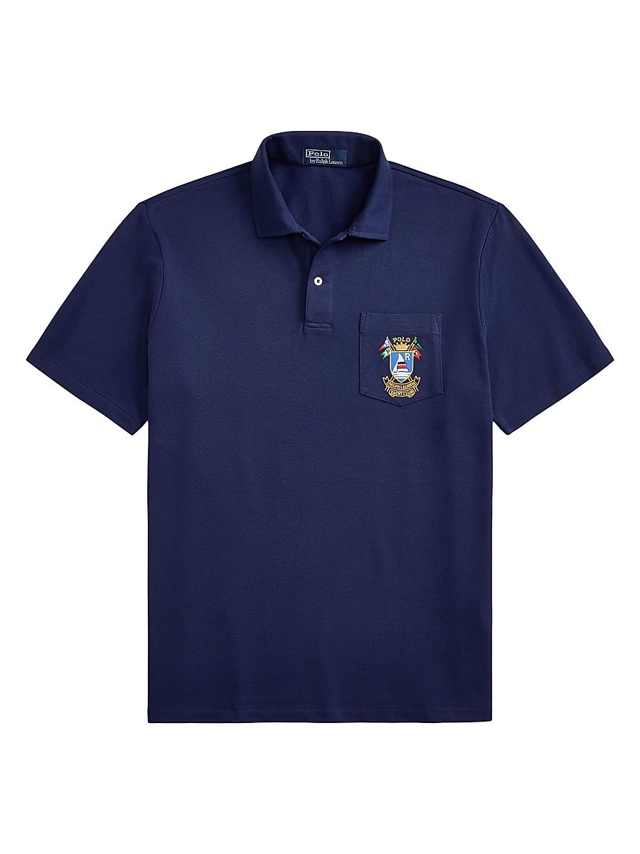 Men's Short Sleeve Cotton Mesh Polo Shirt - Dark Cobalt - Size XXL