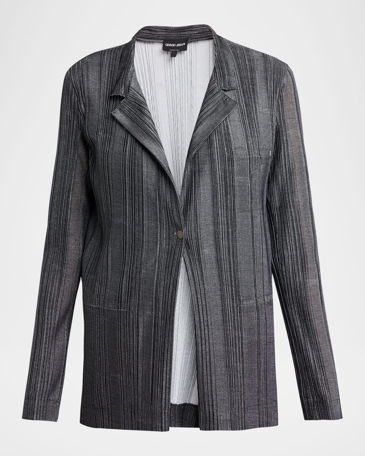Plisse Jersey Jacket