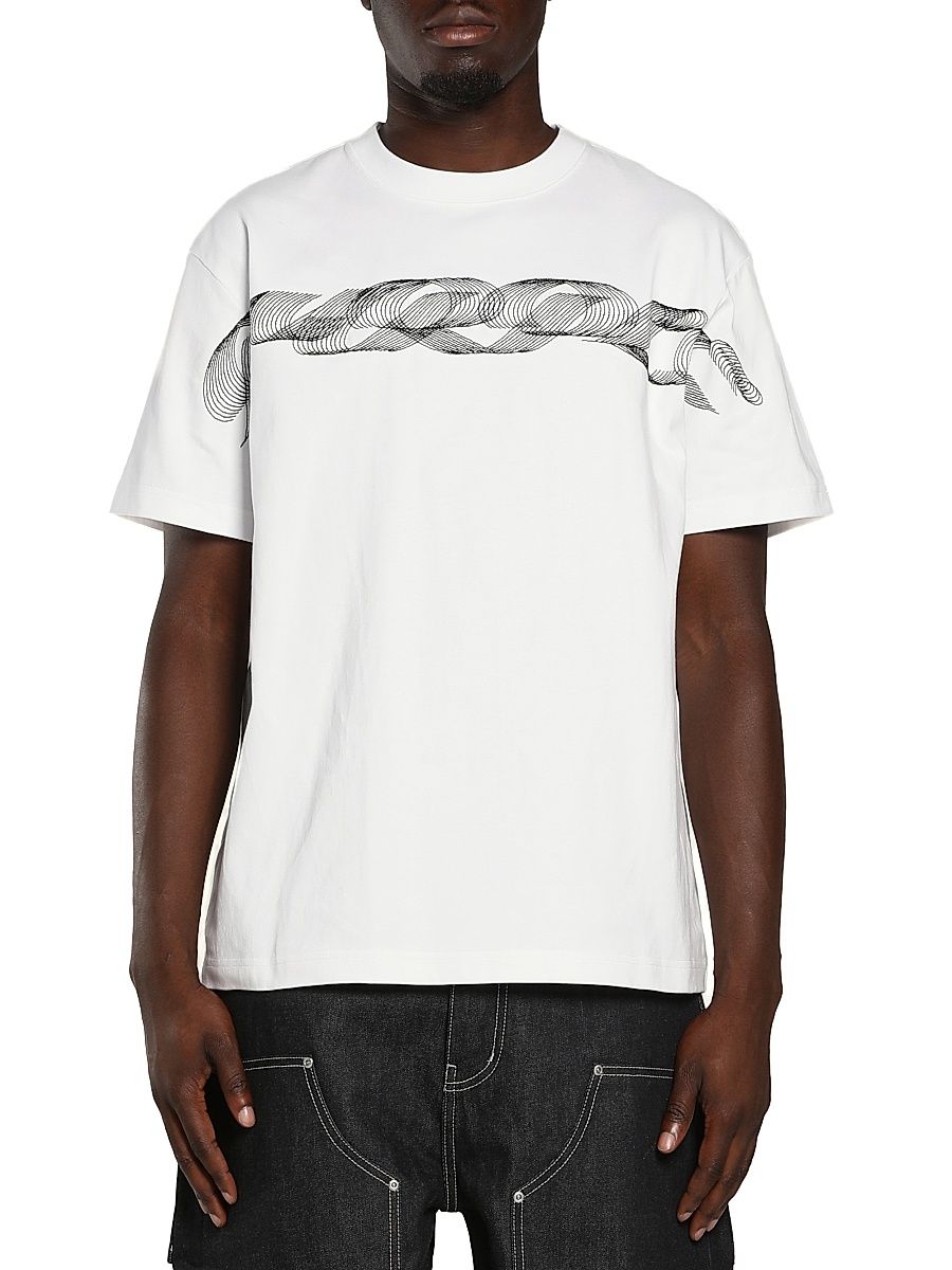 Men's Logo Jersey Crewneck T-Shirt - White - Size XXL