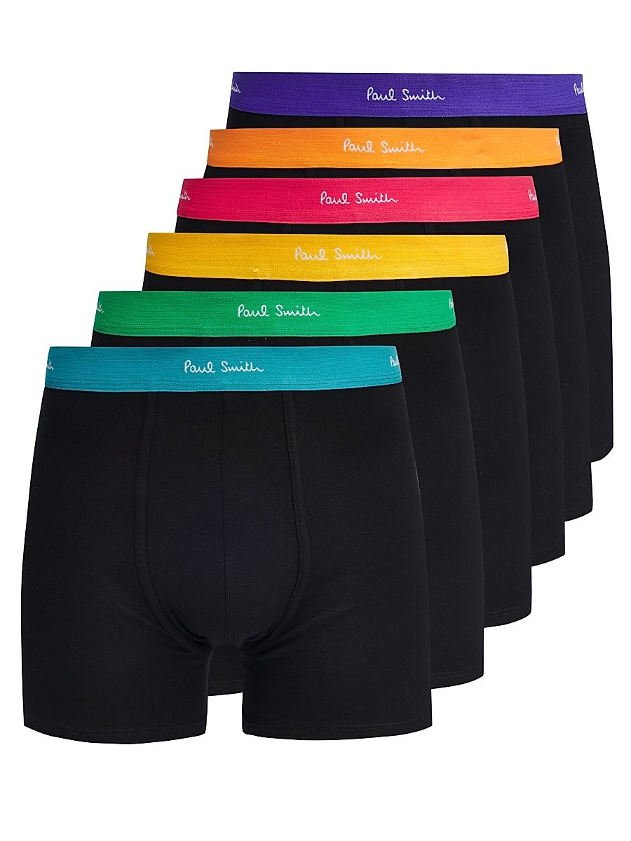 Men's 7-Pack Logo Boxer Brief Set - Black - Size XL