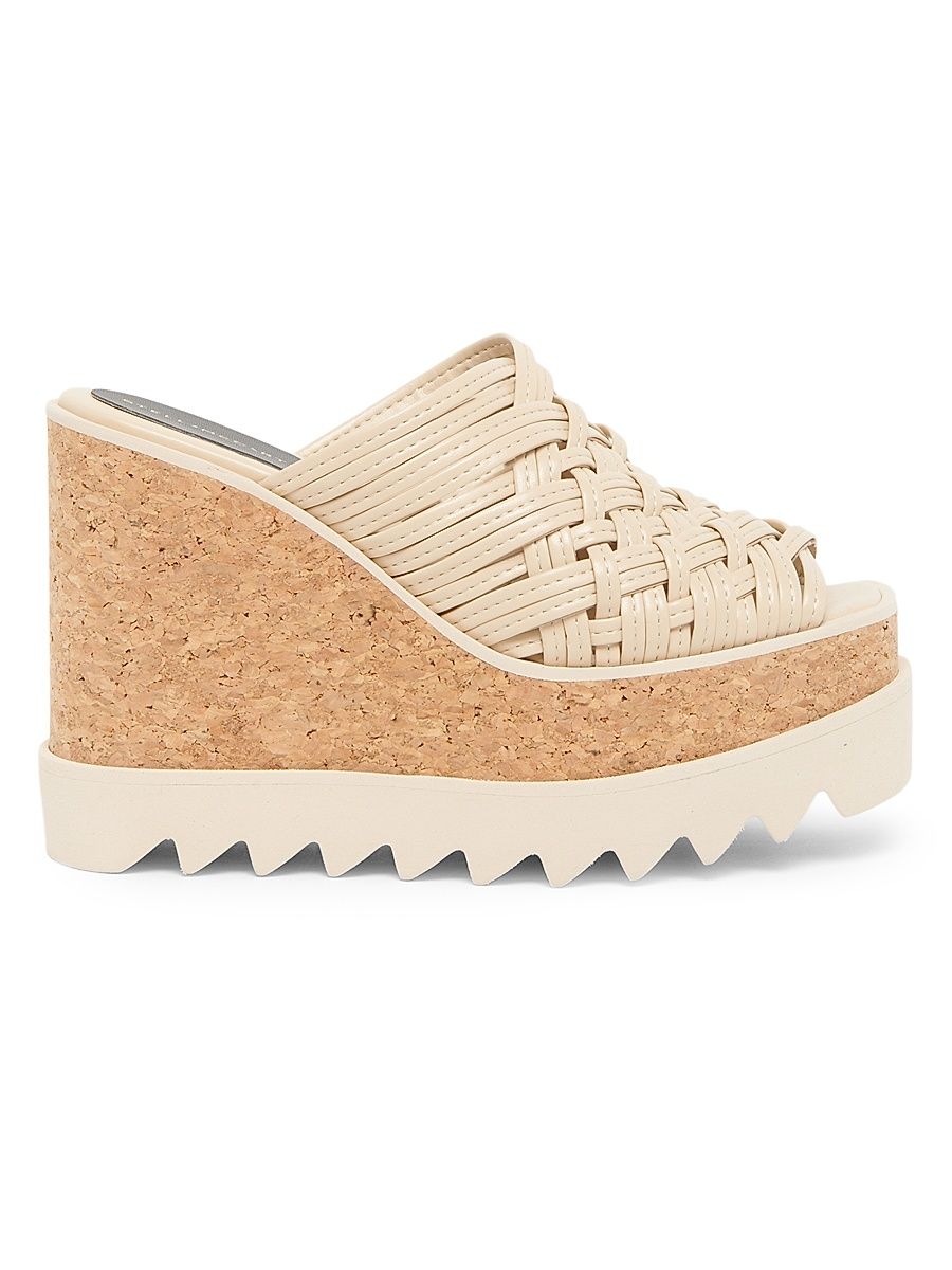 Women's Sneak-Elyse 105MM Platform Wedge Sandals - Ecru - Size 11