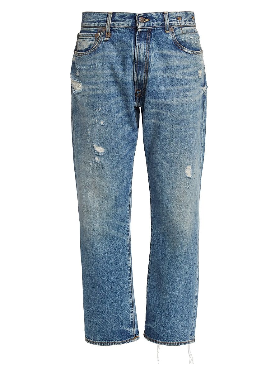 Women's Distressed Boyfriend Jeans - Bain With Rips - Size 30