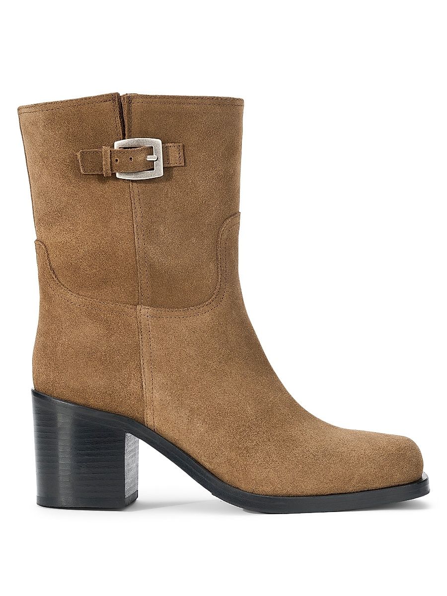 Women's Brooklyn 75MM Suede Ankle Boots - Husk - Size 8