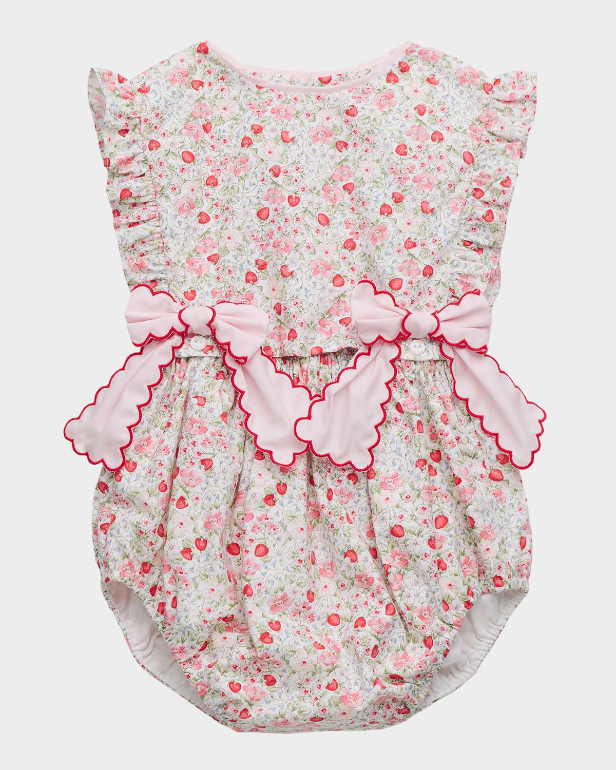 Girl & apos;s Strawberry-Print Bubble Bodysuit, Size 6M-24M