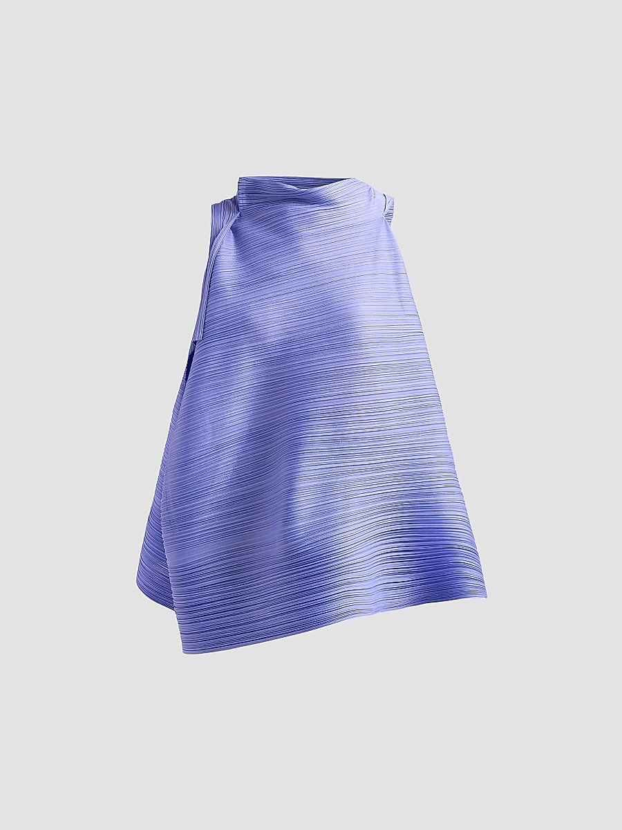Pleats Please Issey Miyake Women's Bouncy Basket Weave Top - Steel Blue