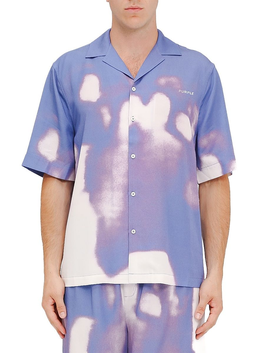 Men's Ombré Burn Camp Shirt - Size Large