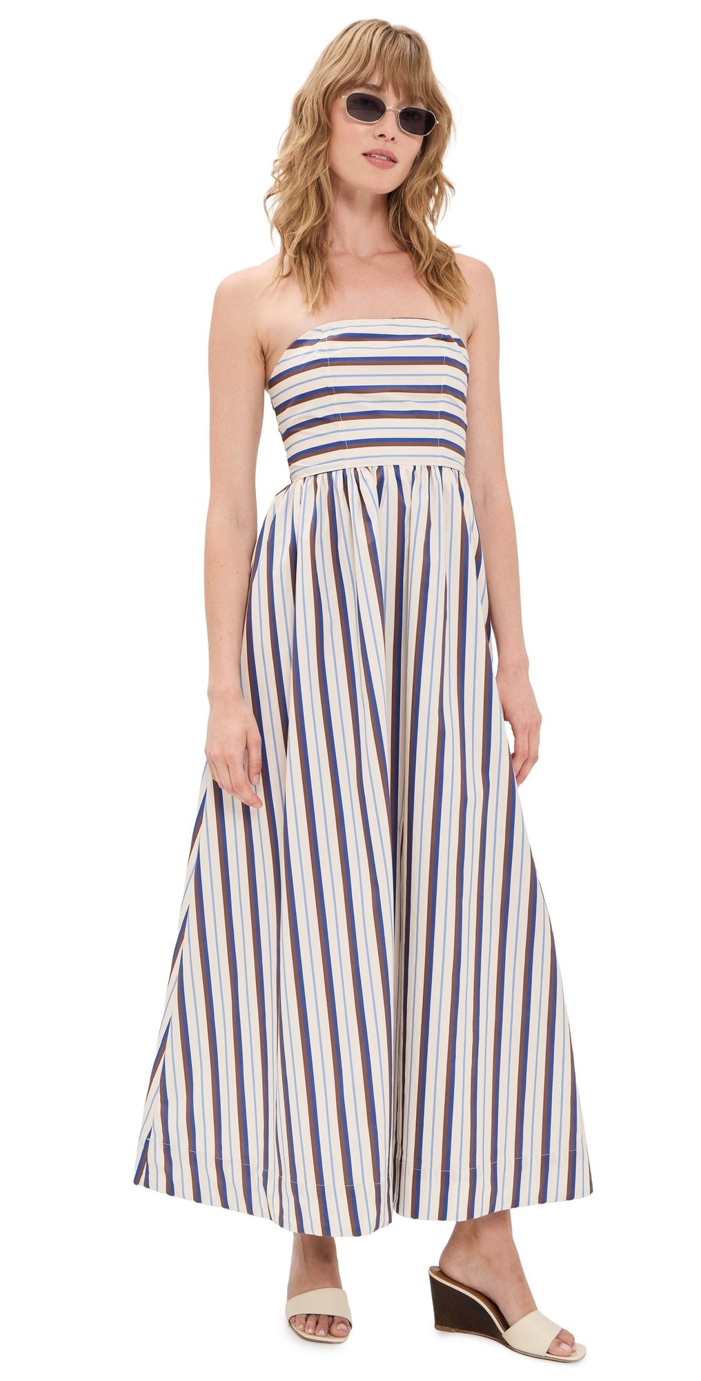 VRG GRL Sylvie Midi Dress Stripe XS