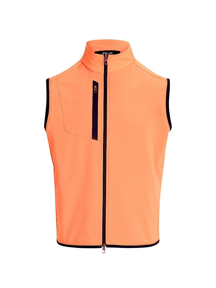 RLX Ralph Lauren Men's Hybrid Mockneck Vest - Peach Tree - Size Small