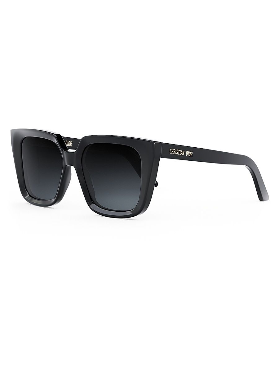 Women's DiorMidnight S1I 53MM Geometric Sunglasses - Black