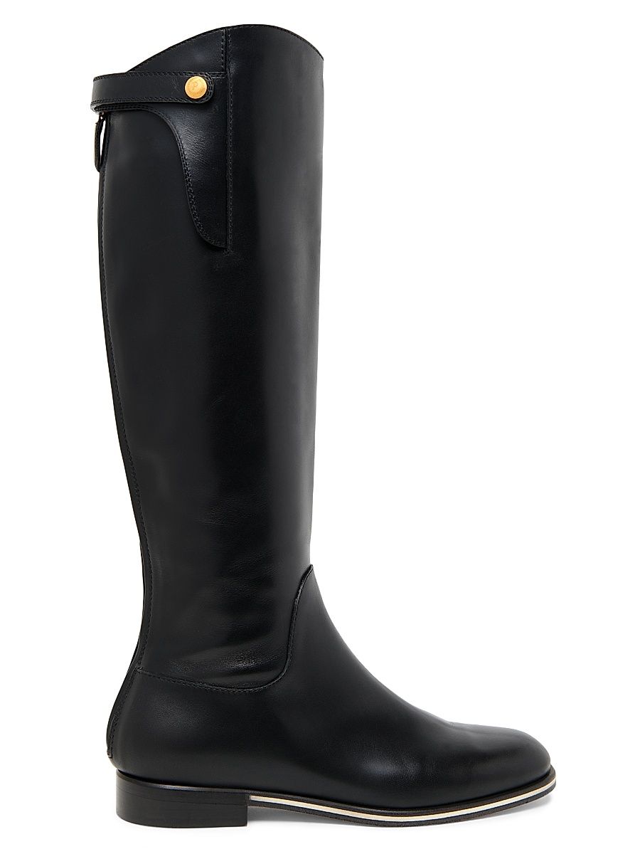 Women's Varenne Leather Knee-High Boots - Black - Size 10