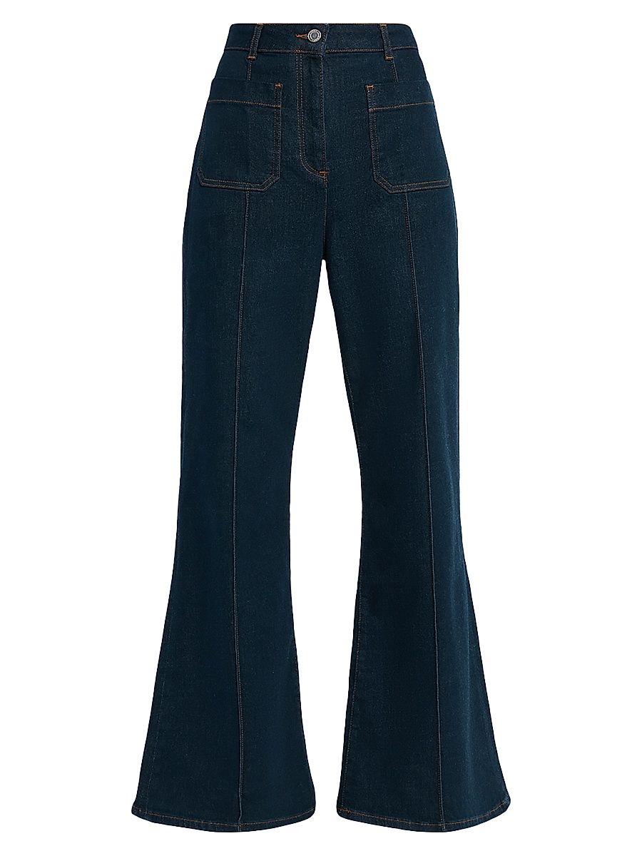 Women's Sakura High-Rise Stretch Flare Jeans - Dark Blue - Size 32