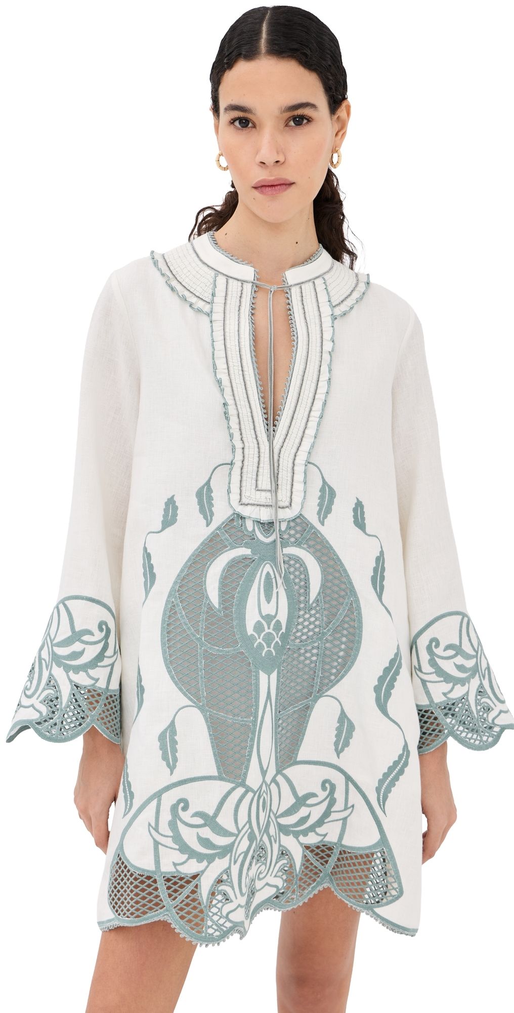 Lug Von Siga Tess Linen Mini Dress OffWhite 42