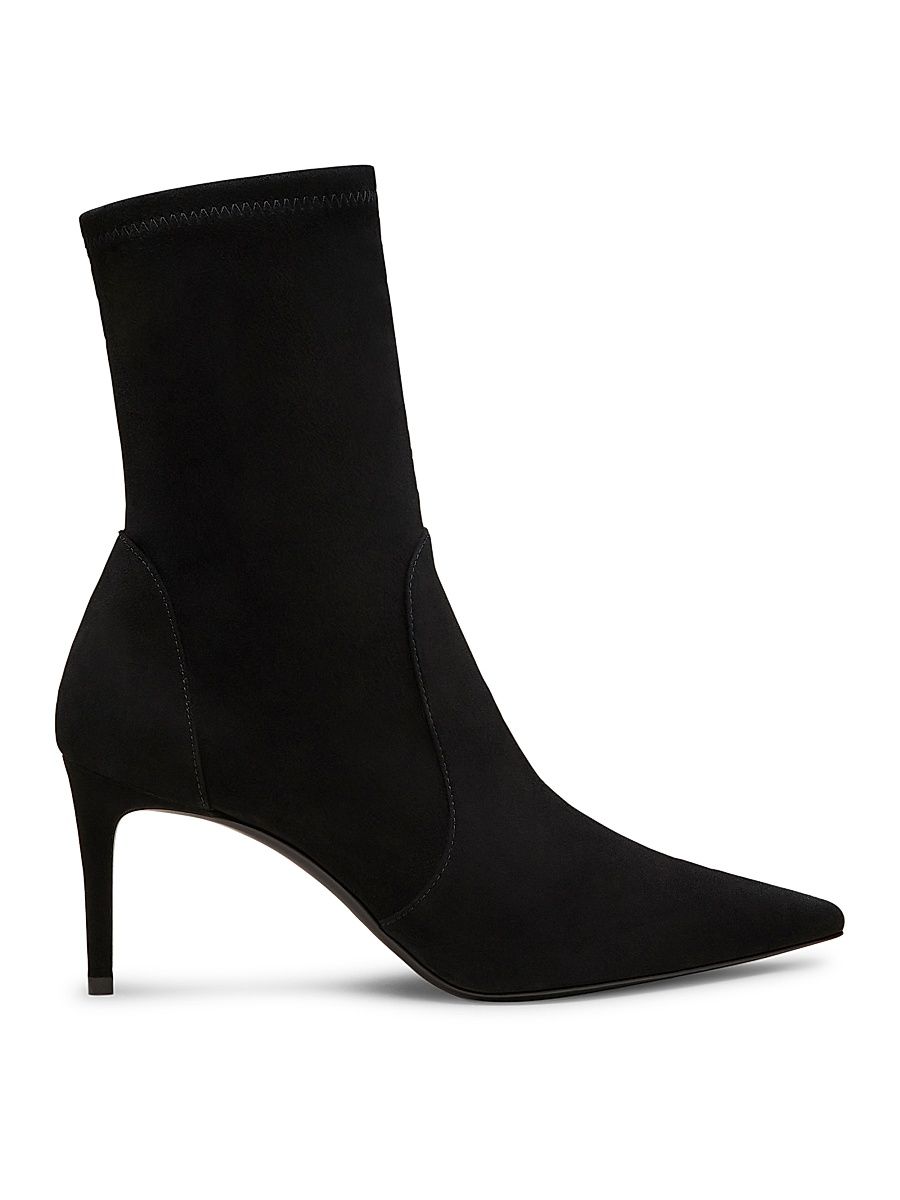 Women's Power 75MM Suede Boots - Black - Size 9.5