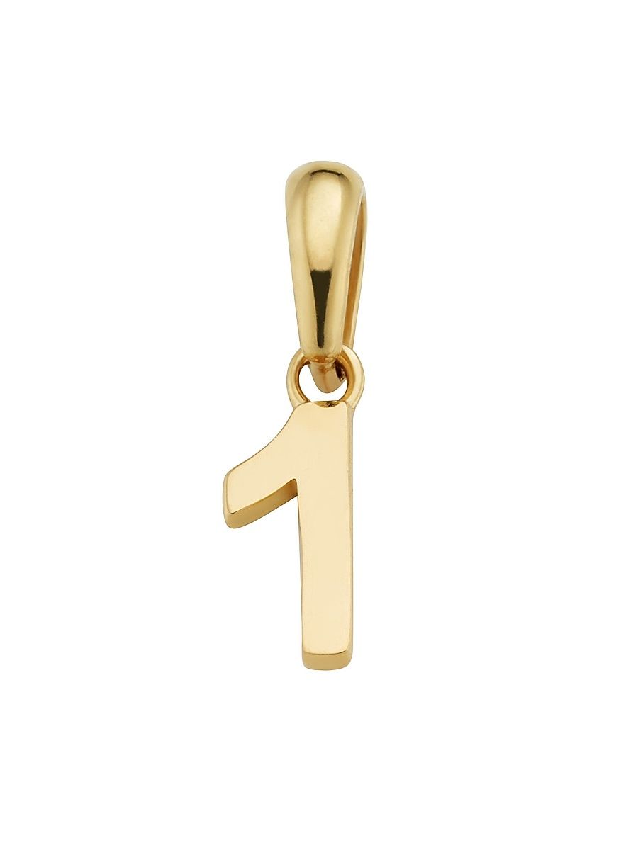 Women's 14K Yellow Gold My Number Pendant Charm - Number 9 Gold
