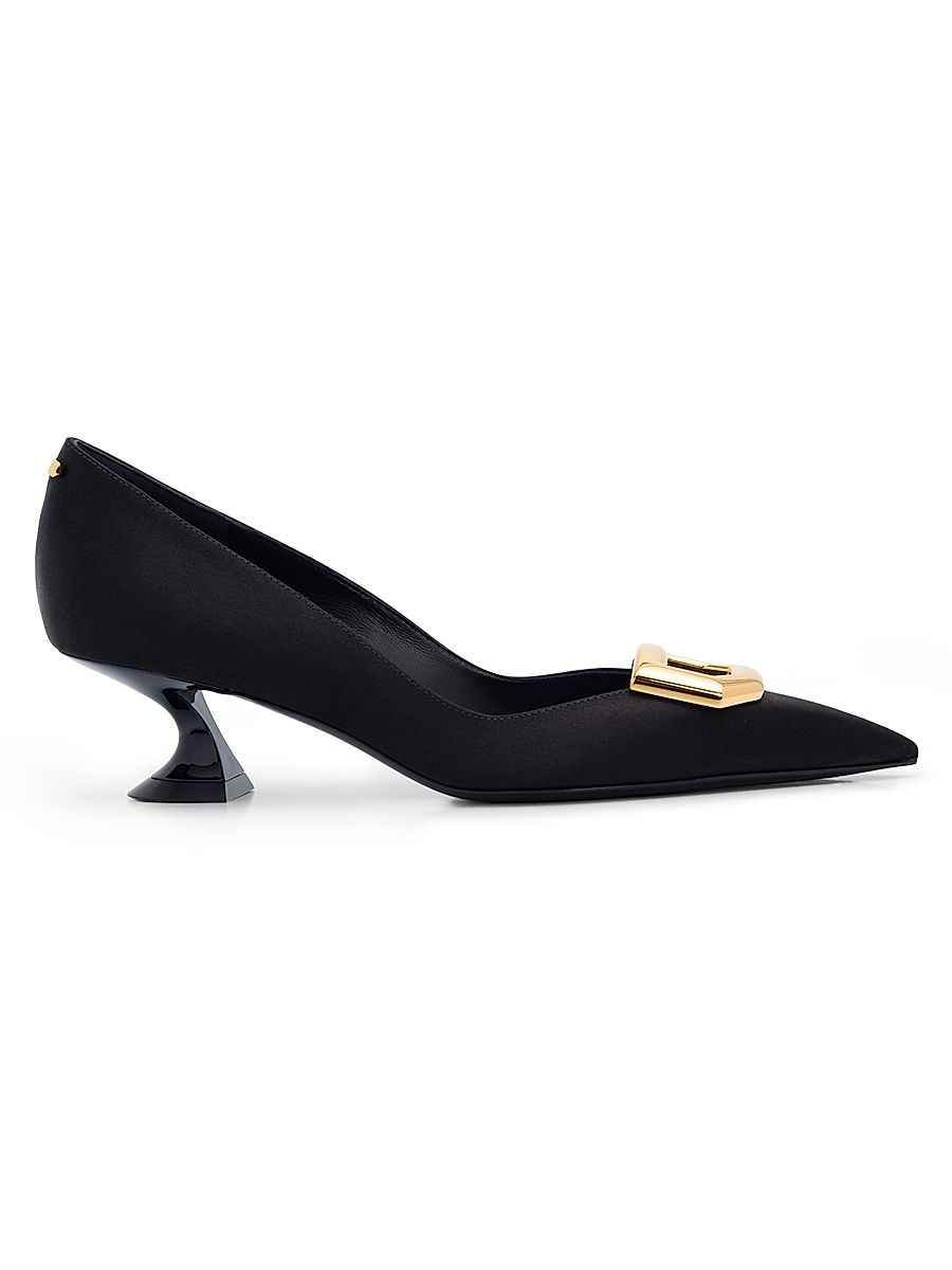 Women's Midnight Step 50MM Sculptural Pumps - Black - Size 12
