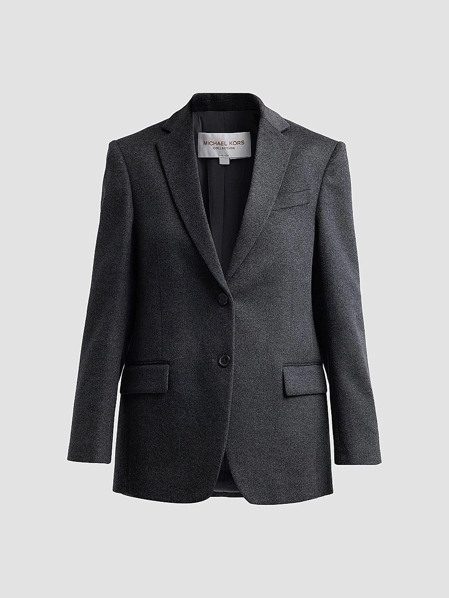 Women's Nico Single-Breasted Blazer - Dark Graphite Melange - Size 4