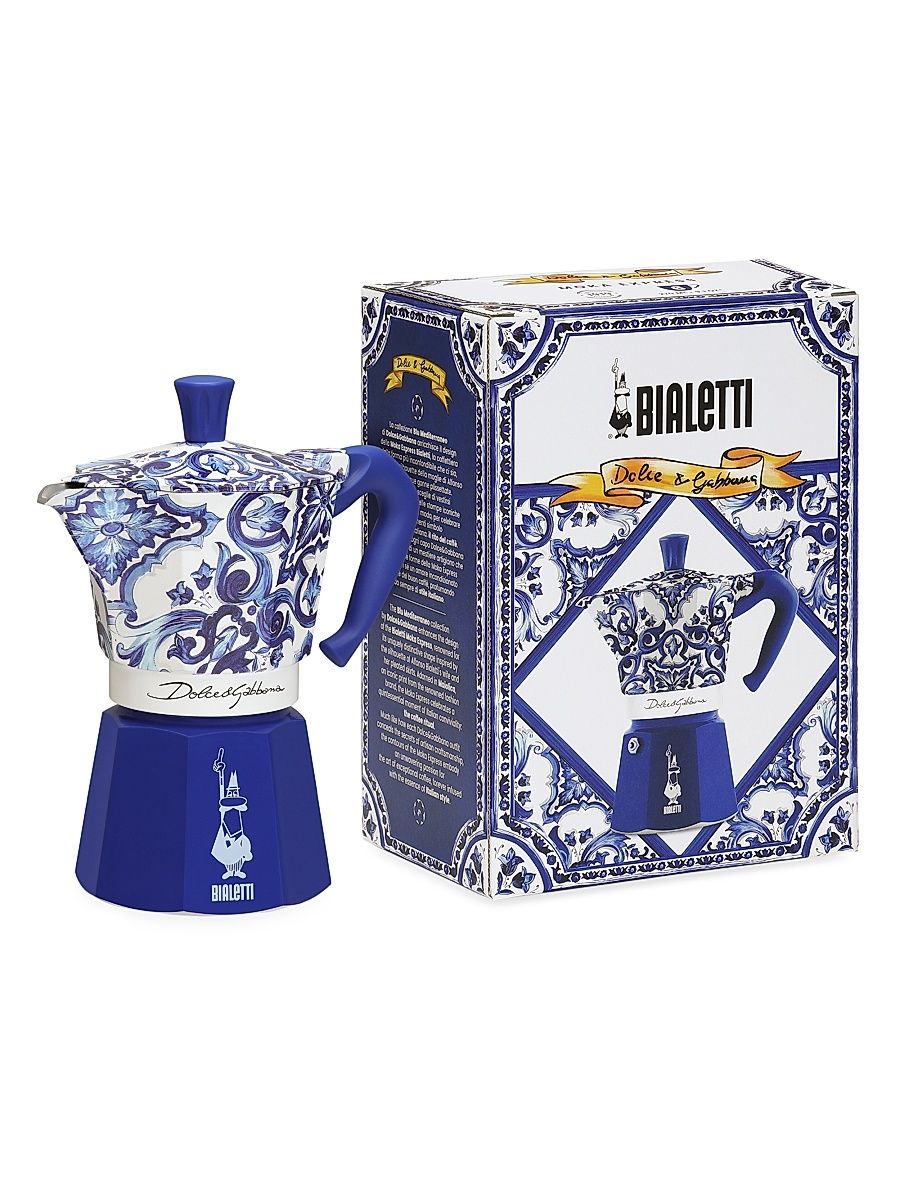 Dolce & Gabbana x Bialetti Blue Mediterraneo 6-Cup Moka Machine